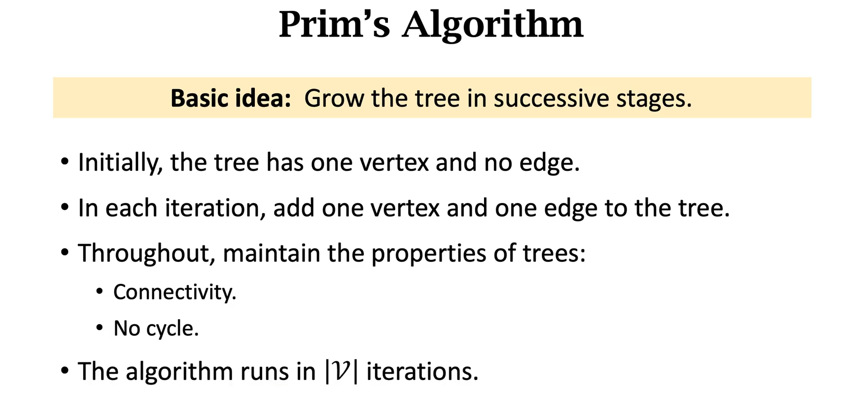 Prim算法的思想